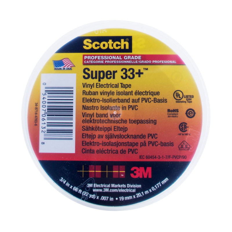 3M Scotch Super33+ 专业级PVC绝缘胶带